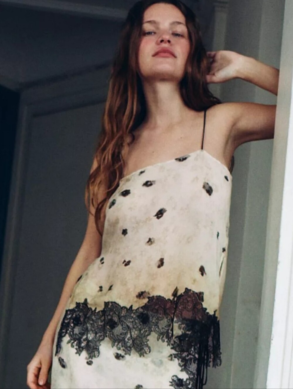 ZARA PRINTED LACE CAMISOLE